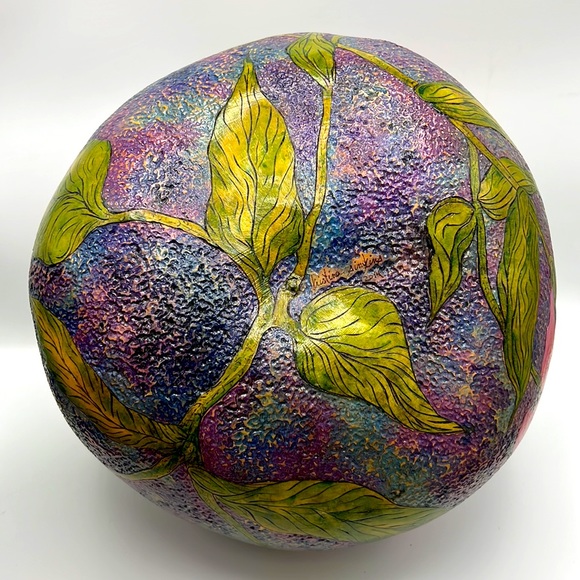 “StarGazer Lily Vase” Original Gourd Art Vessel / Vase Kristina Simkins ©2014 - Picture 14 of 17